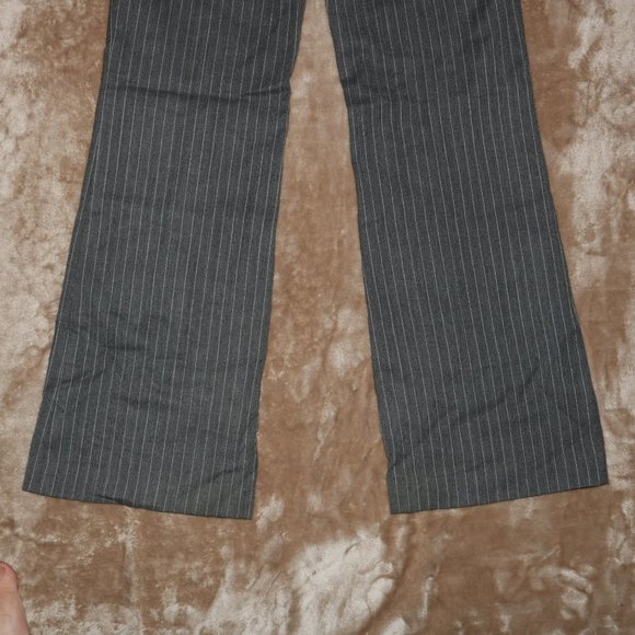 Express Design Studio Editor Trouser Suit Pants - Gray Striped - Pink Lining - Picture 12 of 12